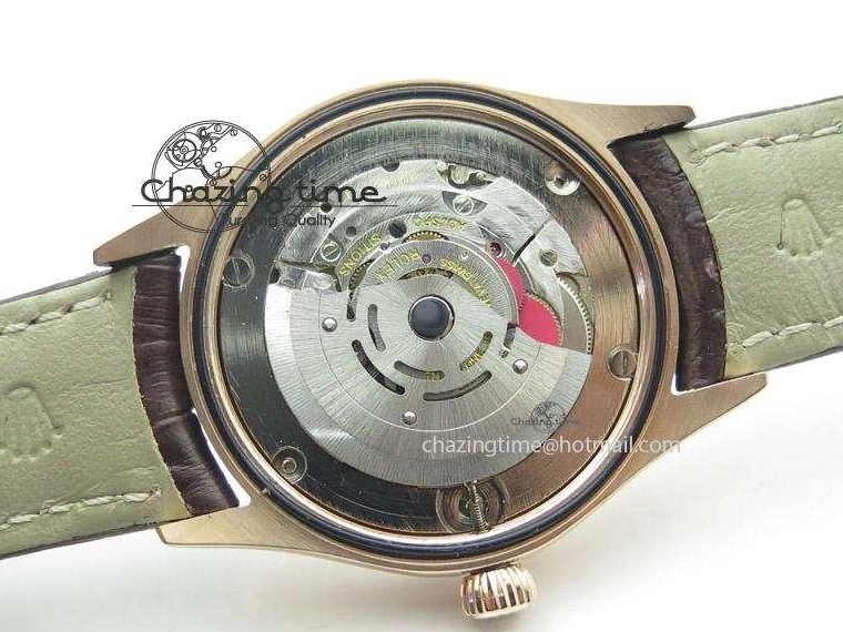 MiroTime 1219 Cellini 50505 RG Black Dial on Brown Leather Strap A2824 BP Maker Premium 4047